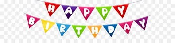 Birthday Gift Party Greeting card Wish - Happy Birthday Streamer PNG Clip Art 