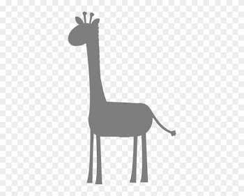 Birthday Girl Giraffes Clip Art - Baby Grey Giraffe Clipart
