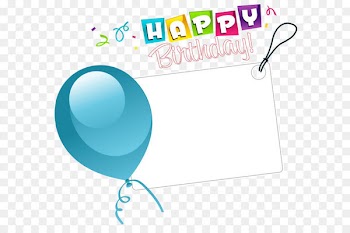 Birthday Greeting card Clip art - Happy Birthday Transparent Sticker with Blue Balloon 