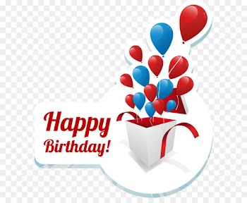 Birthday Greeting card Gift - Birthday party balloons flying gift vector material 