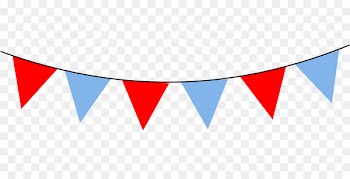 Birthday Greeting card Gift Party - Two color decorative flags 