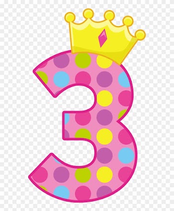 Birthday Numbers, Clip Art, Kids Centerpieces, Ideas - Birthday Number 3