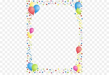 Birthday Party Clip art - Ribbon border 