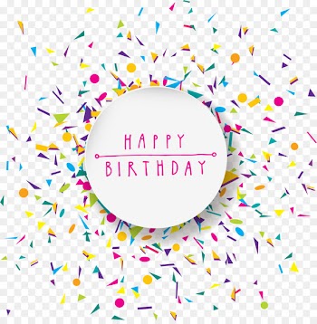Birthday Party Confetti Royalty-free - Colored blocks birthday card 