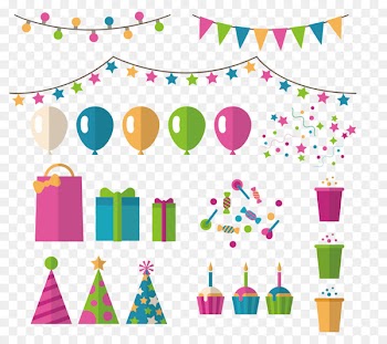 Birthday Party Flat design - Festive carnival 