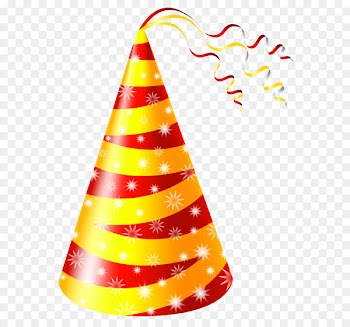 Birthday Party hat Clip art - Yellow and Red Party Hat PNG Clipart Image 
