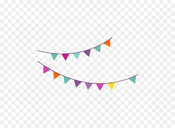 Birthday Party Icon - Cartoon birthday party hanging flag vector png 