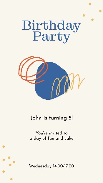 Birthday party invitation template, cute | Free PSD Template - rawpixel