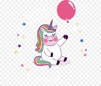 Birthday Party Unicorn YouTube Wish - A white sky with a balloon 