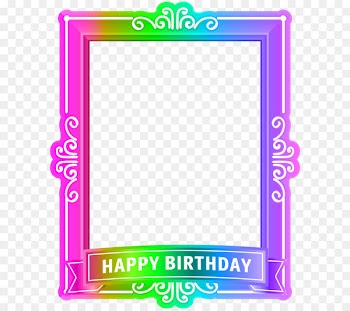 Birthday Picture frame Blue Wedding - Happy Birthday Frame Multicolor PNG Clip Art 