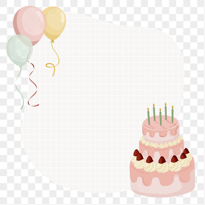 Birthday png frame, cute cartoon | Free PNG - rawpixel