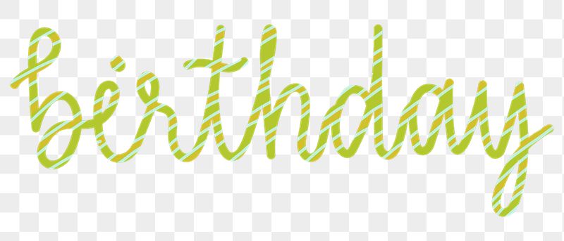 Birthday png word sticker typography, | Free PNG - rawpixel