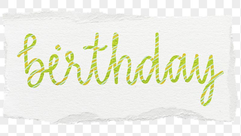 Birthday png word sticker typography, | Free PNG - rawpixel