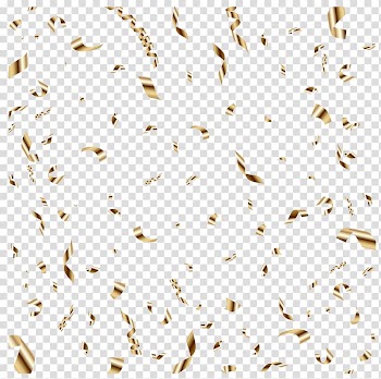 Birthday Sequin Confetti Balloon , gold confetti, yellow decors lot transparent background PNG clipart