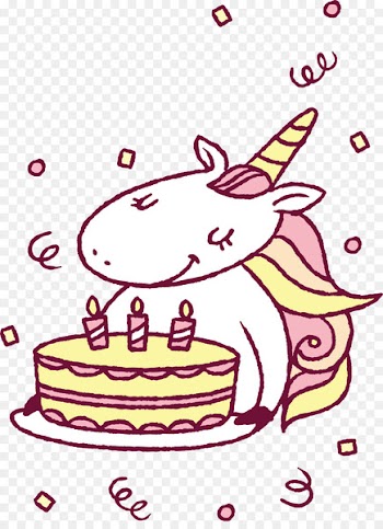 Birthday Unicorn Greeting card - A lovely birthday Unicorn 