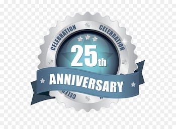 Birthday Wedding anniversary Paper - 25th Anniversary Silver Badge 