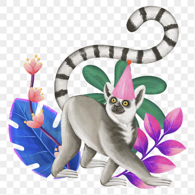 Birthday wildlife png sticker, cute | Free PNG Illustration - rawpixel