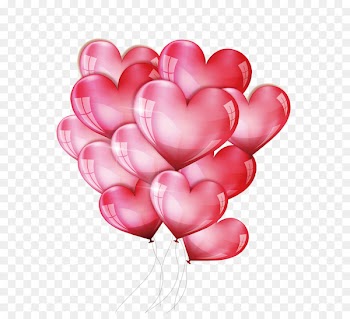 Birthday Wish Greeting card Valentines Day Love - Heart-shaped balloon 