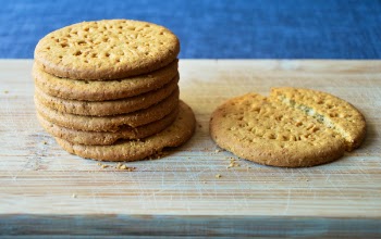 Biscuits on Brown Wooden Board