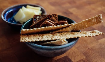 Biscuits on Gray Bowl