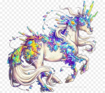Bismuth Unicorn Drawing Art - unicorn 