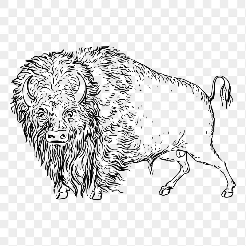 Bison animal png sticker illustration, | Free PNG - rawpixel