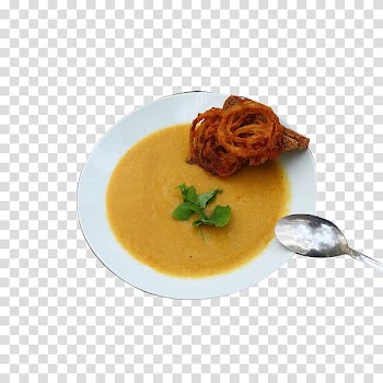 Bisque Cream Vichyssoise Leek soup Fried noodles, Butter-fried noodles transparent background PNG clipart