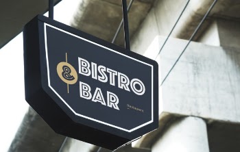 Bistro and bar restaurant board mockup Free Psd