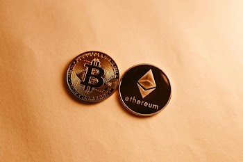 Bitcoin and Ethereum Cryptocurrency Coins