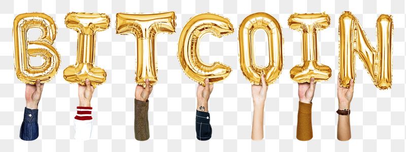 Bitcoin balloon png word sticker, | Free PNG - rawpixel