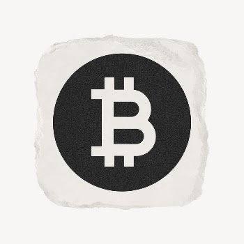 Bitcoin cryptocurrency icon, ripped paper | Free Icons - rawpixel