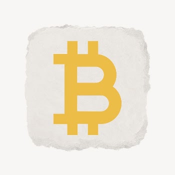Bitcoin cryptocurrency icon, ripped paper | Free Icons - rawpixel