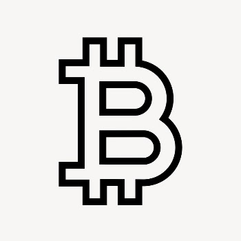 Bitcoin cryptocurrency line icon, minimal | Free Icons - rawpixel