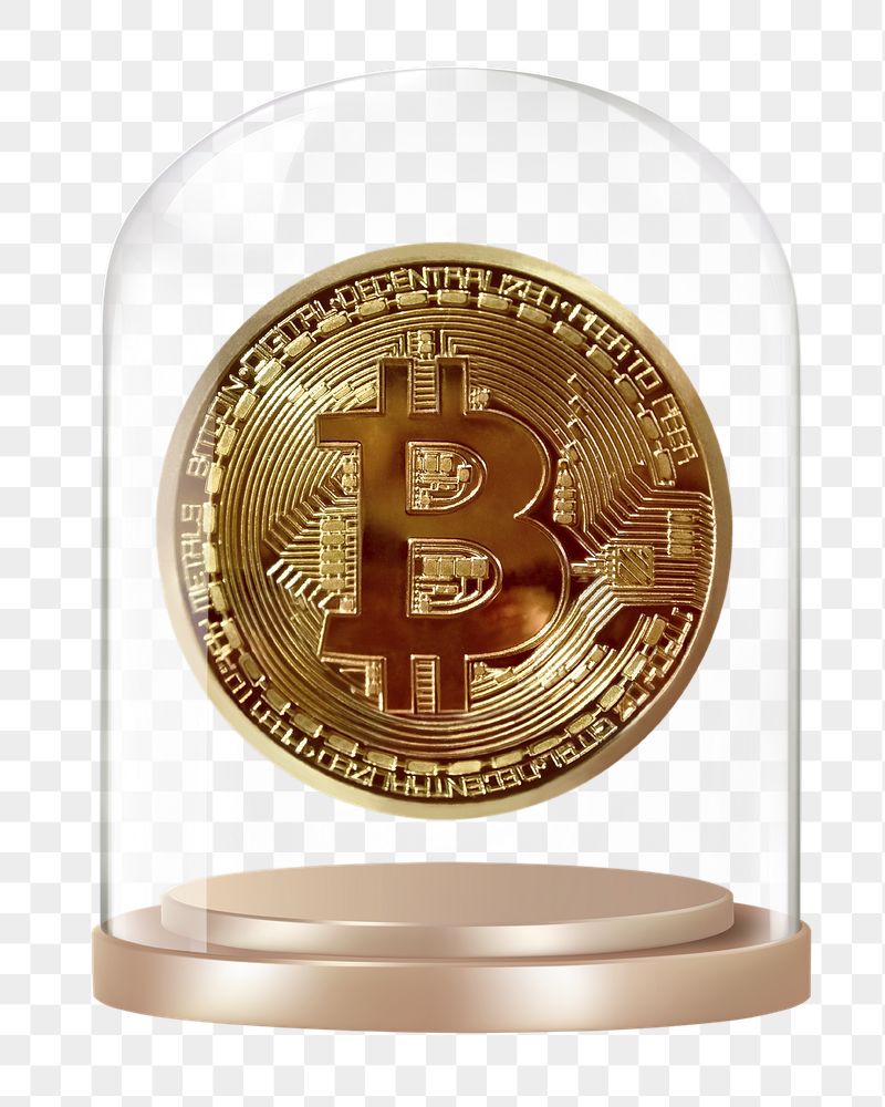 Bitcoin cryptocurrency png glass dome | Free PNG - rawpixel