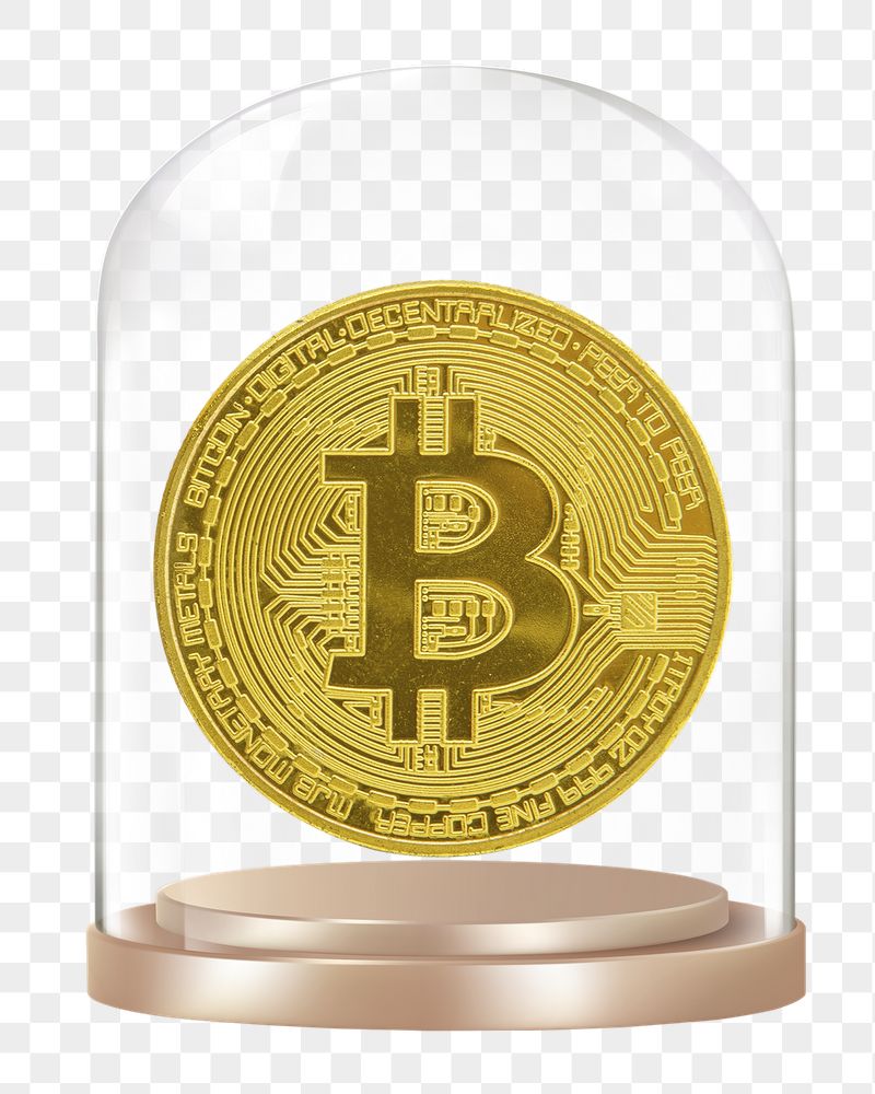 Bitcoin cryptocurrency png glass dome | Free PNG - rawpixel