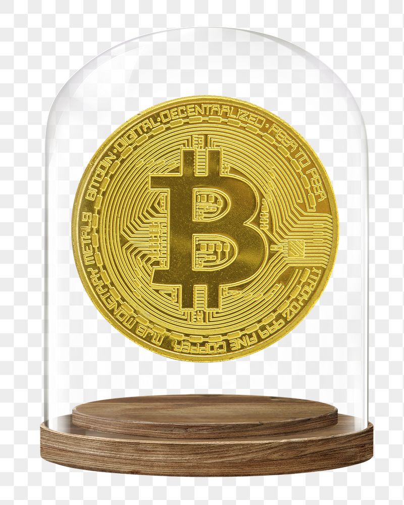 Bitcoin cryptocurrency png glass dome | Free PNG - rawpixel