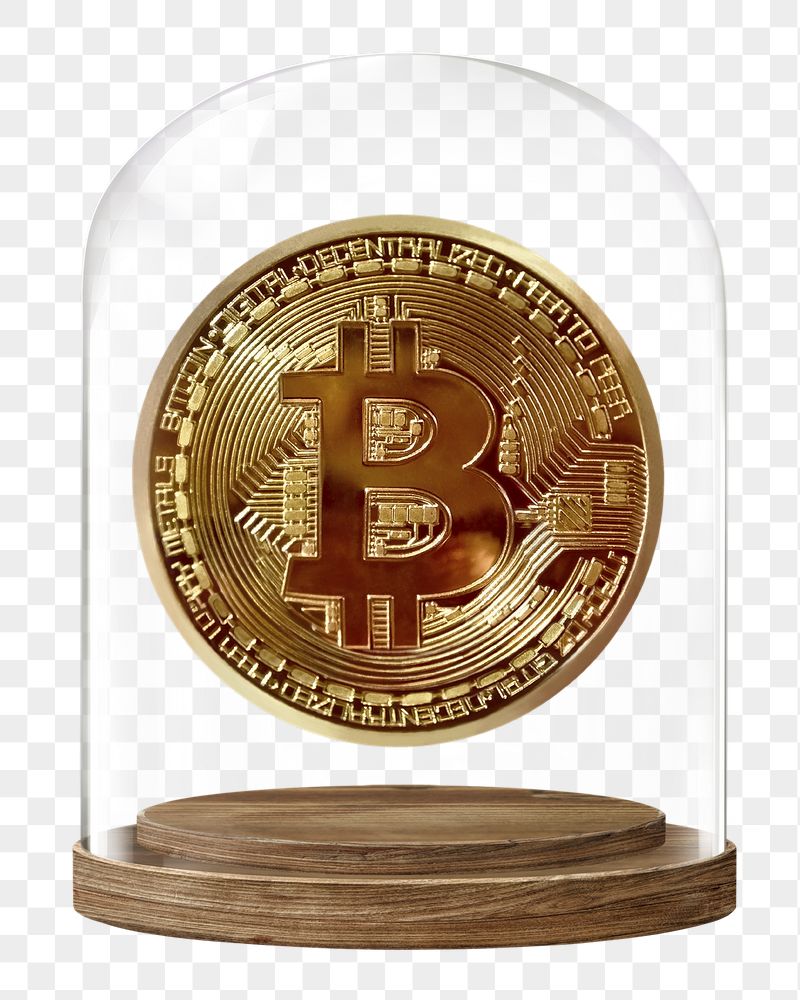 Bitcoin cryptocurrency png glass dome | Free PNG - rawpixel
