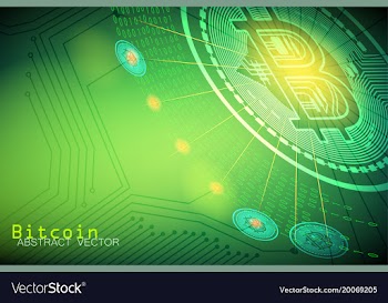 Bitcoin currency sign business concepts vector image