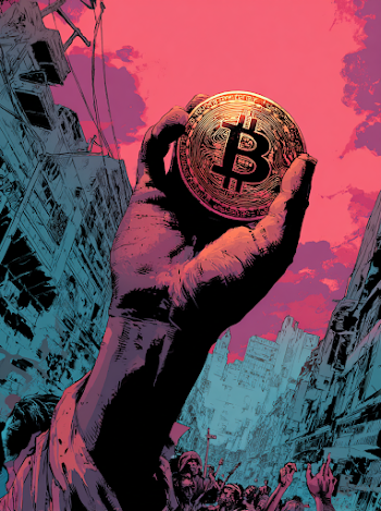 Bitcoin in Hand: A Comic Book Vision