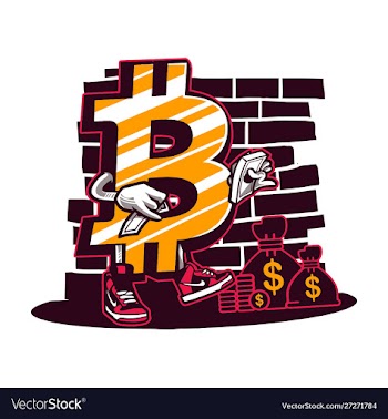 Bitcoin money vector image