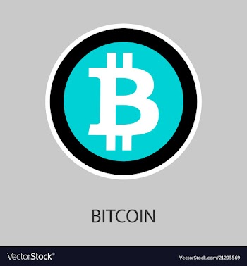 Bitcoin physical bit coin digital currency vector image