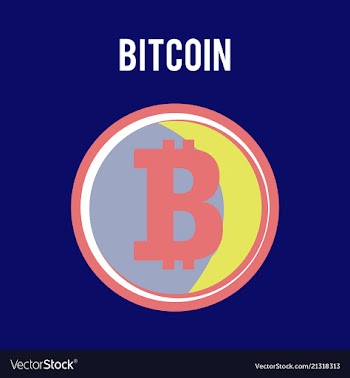 Bitcoin physical bit coin digital currency vector image