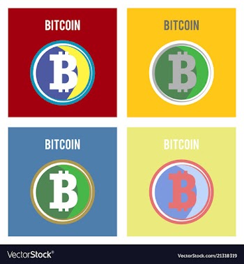 Bitcoin physical bit coin digital currency vector image