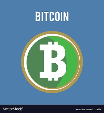 Bitcoin physical bit coin digital currency vector image