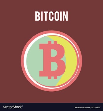 Bitcoin physical bit coin digital currency vector image