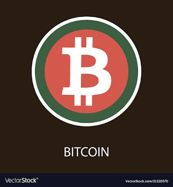 Bitcoin physical bit coin digital currency vector image