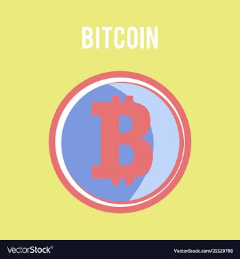 Bitcoin physical bit coin digital currency vector image