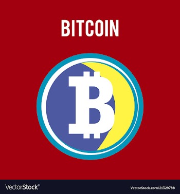 Bitcoin physical bit coin digital currency vector image