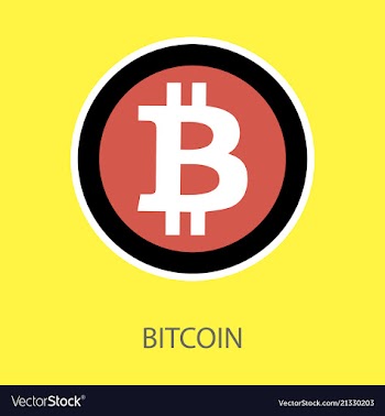 Bitcoin physical bit coin digital currency vector image
