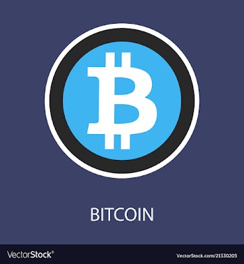 Bitcoin physical bit coin digital currency vector image